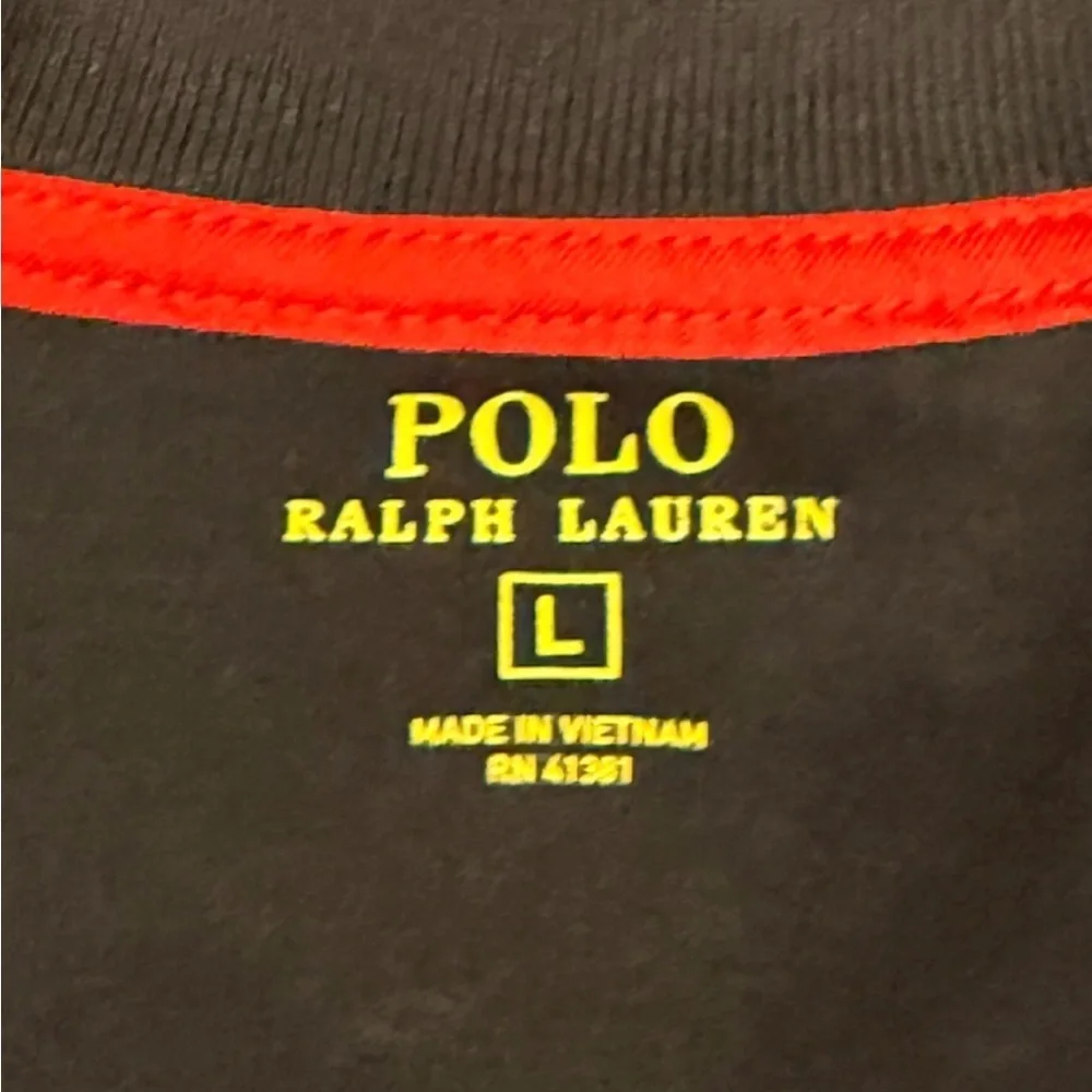 Polo Ralph Lauren Interlock Track Jacket Black White Stripe Mockneck Full Zip L